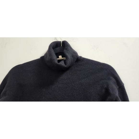 Sézane La Maille Merino Wool Turtleneck Sweater Dress Black Long Sleeve ButtonXS - Picture 4 of 15